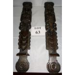 A pair of 17th/18c carvings est: £50-£80 (K3)