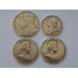 Four silver medals - Edward VII x2, King