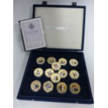 Coins - fourteen gold plated proof coins