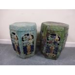A pair of Chinese ceramic garden seat in
