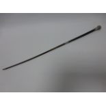 Riding Crop with white metal mounts and