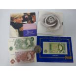 Two £1 and one 10 shilling Banknotes, tw