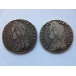 Coins - two 1787 George II Shillings 174