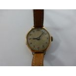 Ladies 9ct gold watch with 15 jewel Swis