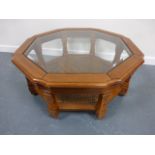 A 19th century style walnut octagonal co