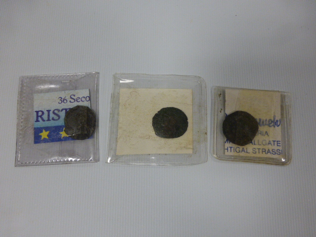 Three Roman coins - Constantine I & II