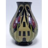 Moorcroft vase 'The Hamlet' pattern, by