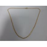 An 18" 9ct gold chain necklace, 4g