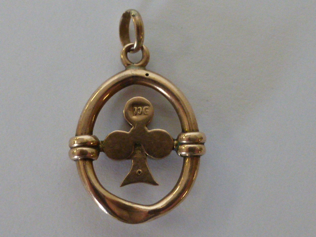 A small Victorian 9ct gold pendant set w - Image 2 of 2