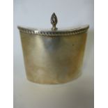 Late Victorian silver tea caddy of navet