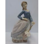 Lladro figurine girl with parasol "Evita