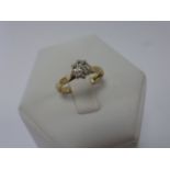 9ct gold Diamond cluster ring, size K/L