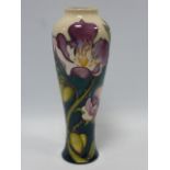 Moorcroft vase, purple flower decoration