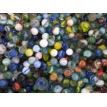 Collection of glass marbles