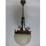 An Edwardian period hanging electrical l