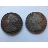 Coins - two Queen Anne Shillings 1711 an