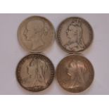 Coins - Four Crowns - 1814, 1889, 1895 a