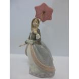 Lladro figurine girl with parasol "Angel