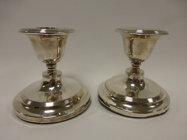 Pair of silver candlesticks hallmarked B