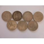 Coins - Seven Crowns - 1890, 1891, 1935,