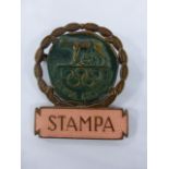 Rome Olympics 1960 - scarce Press badge