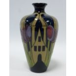 Moorcroft vase 'The Hamlet' pattern, by