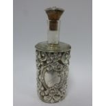 Victorian silver sleeved scent bottle wi