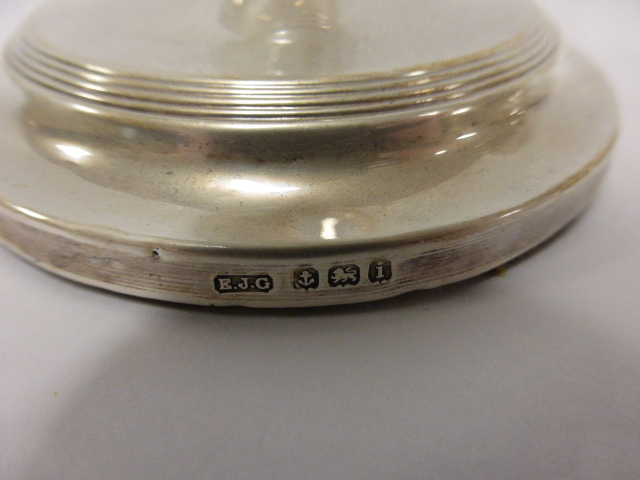 Pair of silver candlesticks hallmarked B - Image 2 of 2