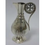 Late Victorian silver miniature flagon w