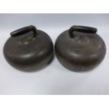 A Pair of Vintage Curling Stones in Very