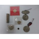 Coins - small collection of medals and c