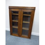 A 19th Century oak bureau bookcase top (