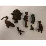 A collection of seven cast iron models o
