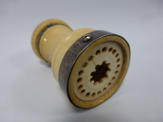 An Ivory pepper grinder with silver moun - Image 3 of 3