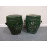 A pair of Chinese ceramic garden seat in