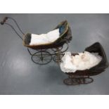 Two Victorian style Doll's pram's, with