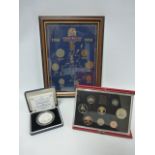 Coins - De-luxe red cased UK proof set 1