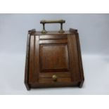 Fireside coal box with liner and brass f