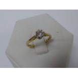 18ct gold Diamond solitaire ring, 0.33ct