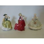 Three Royal Doulton Figurines to include 'Autumn Breezes' HN1934,