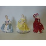 Three Royal Doulton Figurines to include 'Mary' HN4114,