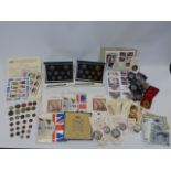Coins & Banknotes - seven proof sets, Crowns, five 'British Banknote Coins',