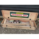 Jaques adult Croquet set, in pine box,