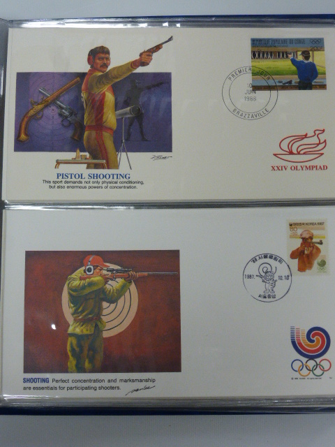 Stamps - 1988 Olympic Games FDC's, complete in special album, - Image 3 of 5