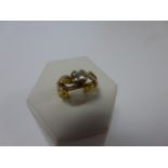 Unusual 18ct gold and Diamond solitaire ring, 6.