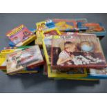 A Collection of assorted toys and puzzles Including an Original box of Twelve "Timpo" U.S.