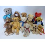 Collection of eleven Teddy Bears including one Merrythought bear