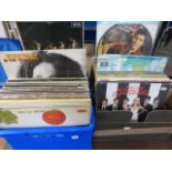 VINYL; Two Boxes of One Hundred & Fifty+ Lps,12" & 10" Records, Including Beach Boys, Bob Marley,