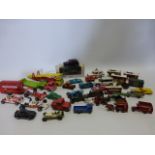 Collection of playworn die-cast vehicles to include Dinky, Corgi,