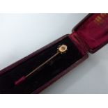 9ct gold Diamond set stick pin